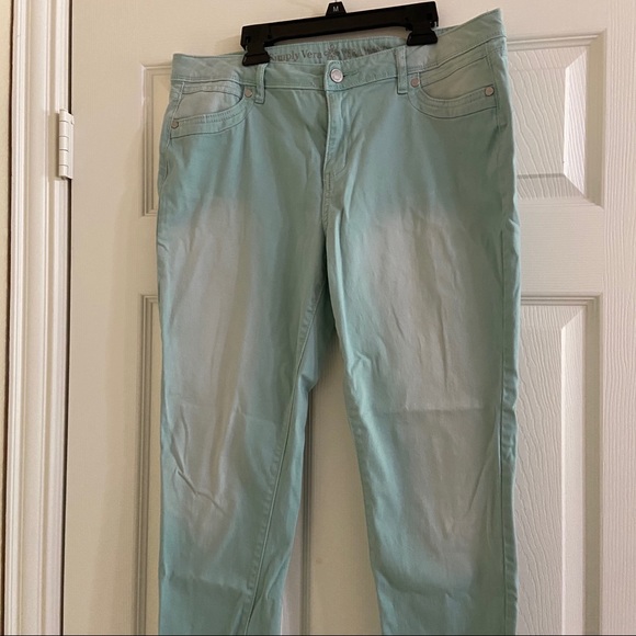 Teal Vera Wang Ankle Pants - Picture 2 of 4